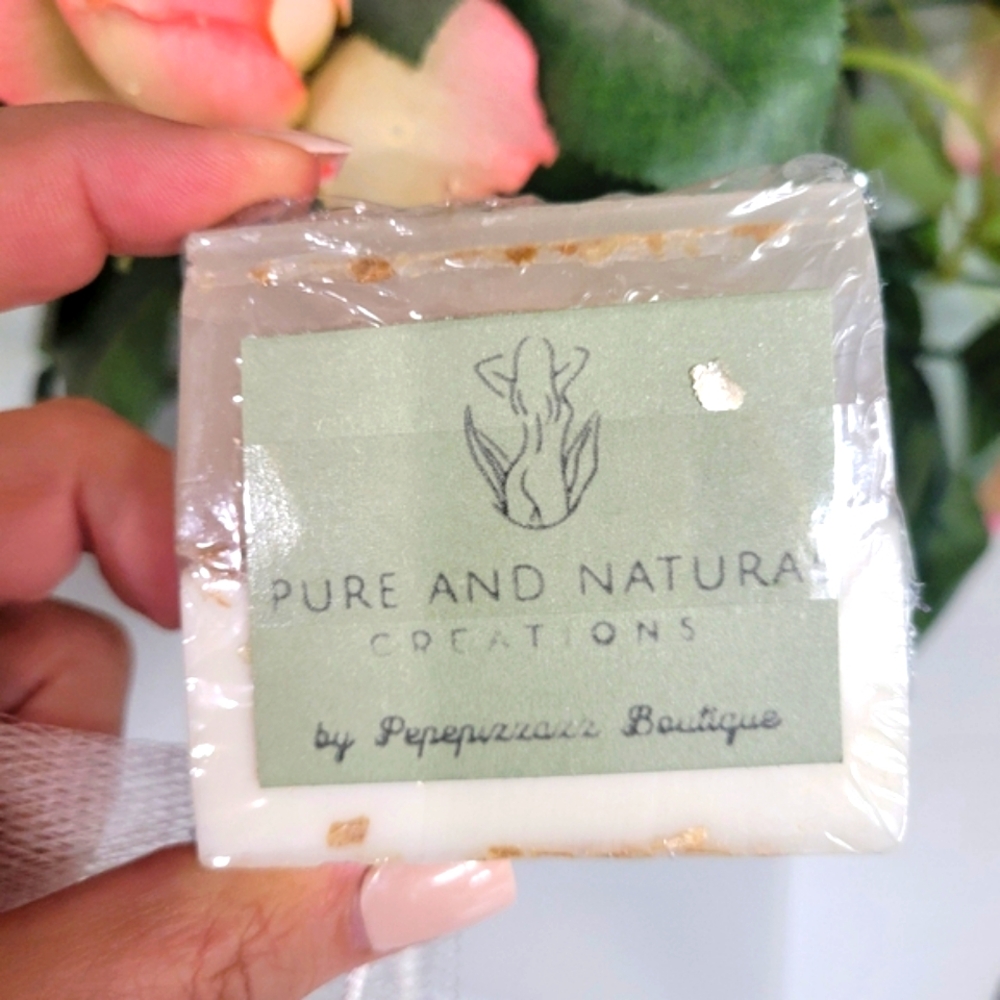 PureandNatural Goat Milk Soap aprox 4 oz Shrink wrapped